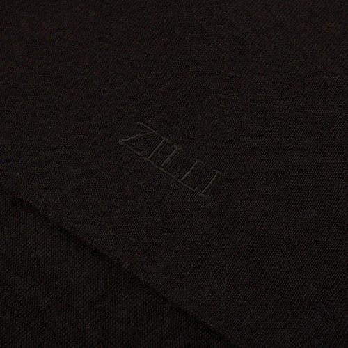 Echarpe En Maille Café, Broderie ZILLI 3 Echarpe En Maille Café, Broderie ZILLI – Image 3