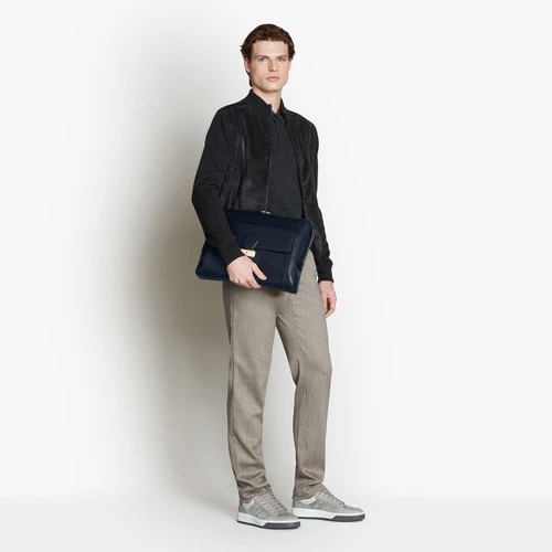 Sac à Provisions Bleu Marine, Avec Bandoulière 4 Sac à Provisions Bleu Marine, Avec Bandoulière – Image 4