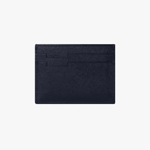 Porte-cartes CC5 En Veau Saffiano Marine 2 Porte-cartes CC5 En Veau Saffiano Marine – Image 2