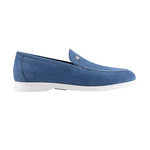 Loafers Bleu Jean En Veau Velours 1 Loafers Bleu Jean En Veau Velours