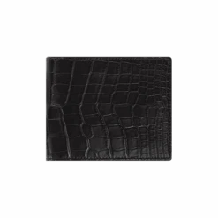 Porte-billets, Porte-cartes P6 En Crocodile Mat Noir
