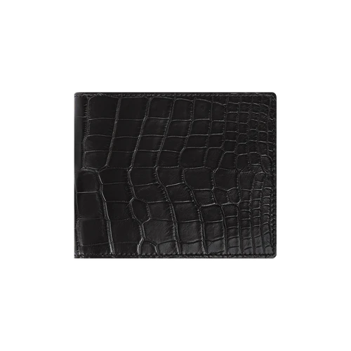 Porte-billets, Porte-cartes P6 En Crocodile Mat Noir 1 Porte-billets, Porte-cartes P6 En Crocodile Mat Noir