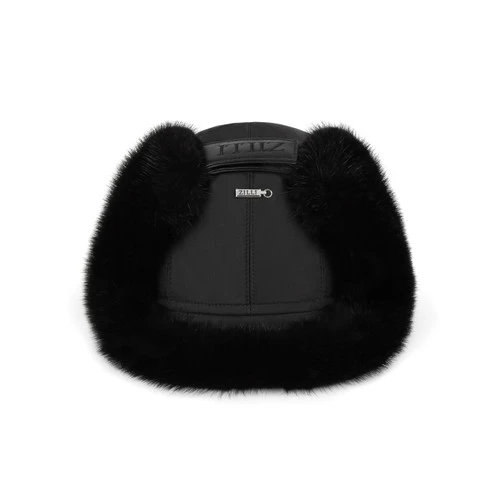 Shapka Orso Noire En Soie Et Vison, Lingot De Palladium 2 Shapka Orso Noire En Soie Et Vison, Lingot De Palladium – Image 2