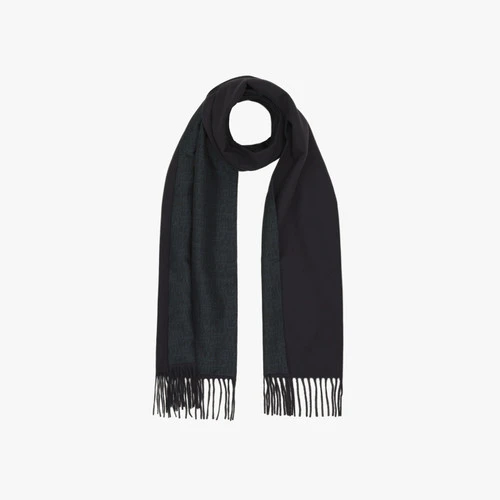 Foulard Frangé Marine Foncé Qaeter , "Northern Lights" (aurores Boréales) 3 Foulard Frangé Marine Foncé Qaeter , "Northern Lights" (aurores Boréales) – Image 3