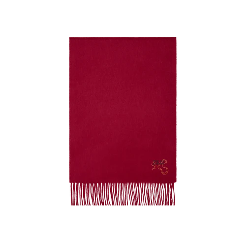 Echarpe Frangée Rouge Carmin 1 Echarpe Frangée Rouge Carmin