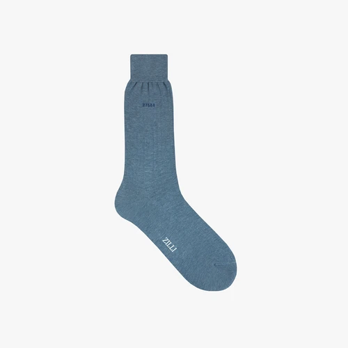 Chaussettes Courtes Côtelées Bleu Jean En Coton 1 Chaussettes Courtes Côtelées Bleu Jean En Coton