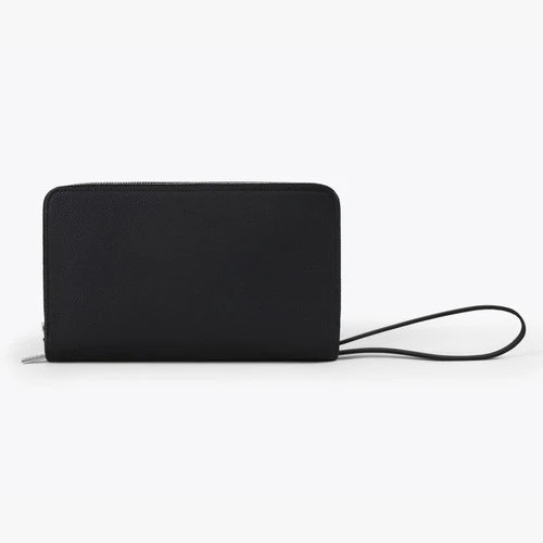 Organisateur Zippé Noir En Cuir De Veau Grainé 5 Organisateur Zippé Noir En Cuir De Veau Grainé – Image 5