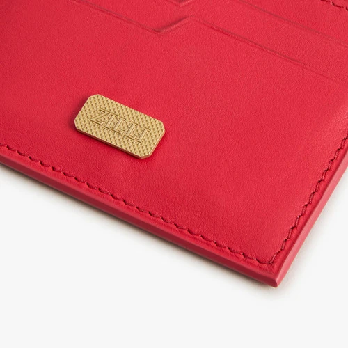 Porte-cartes De Crédit CC5 En Veau Rouge 4 Porte-cartes De Crédit CC5 En Veau Rouge – Image 4