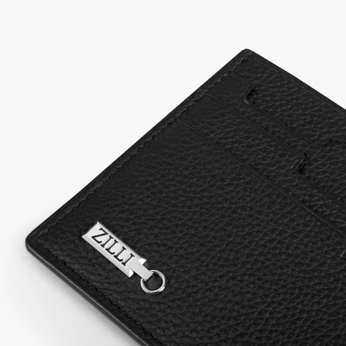 Porte-cartes CC7 En Veau Grainé Noir 5 Porte-cartes CC7 En Veau Grainé Noir – Image 5