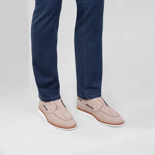 Mocassins Bateau Beige Naturel En Veau Velours 4 Mocassins Bateau Beige Naturel En Veau Velours – Image 4