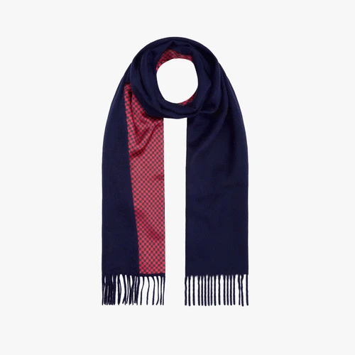 Echarpe à Franges Bleu Marine 3 Echarpe à Franges Bleu Marine – Image 3