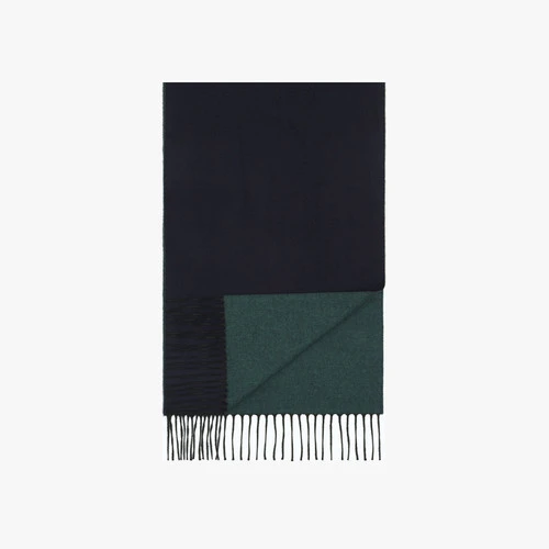 Echarpe à Franges Quirror Marine Foncé Et Vert Sapin 2 Echarpe à Franges Quirror Marine Foncé Et Vert Sapin – Image 2