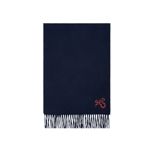 Echarpe Bleu Marine Avec Franges 1 Echarpe Bleu Marine Avec Franges