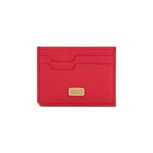 Porte-cartes De Crédit CC5 En Veau Rouge 1 Porte-cartes De Crédit CC5 En Veau Rouge