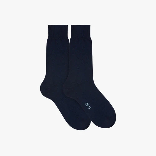 Chaussettes Courtes Marine En Laine Et Cachemire 1 Chaussettes Courtes Marine En Laine Et Cachemire