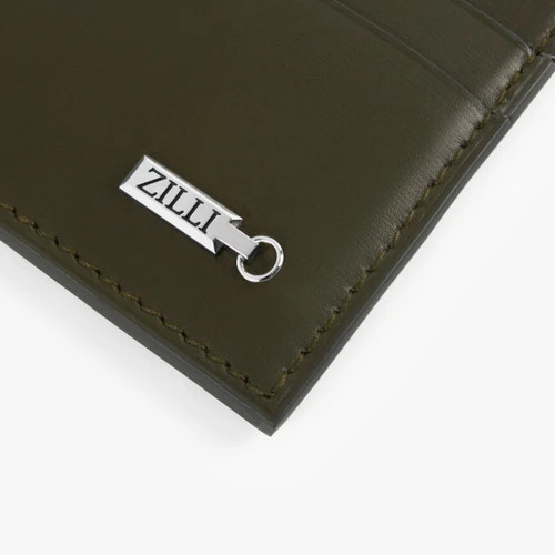 Porte-cartes De Crédit CC7 En Veau Vert Olive 4 Porte-cartes De Crédit CC7 En Veau Vert Olive – Image 4