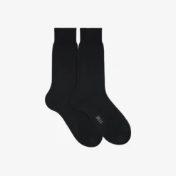 Chaussettes Courtes Noires En Laine Et Cachemire