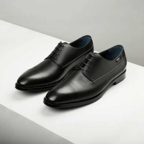 Derbies Noirs En Veau Souple 2 Derbies Noirs En Veau Souple – Image 2