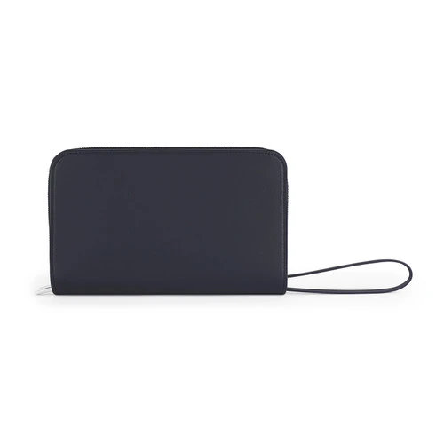 Organiseur Zippé En Cuir De Veau Bleu Marine 4 Organiseur Zippé En Cuir De Veau Bleu Marine – Image 4