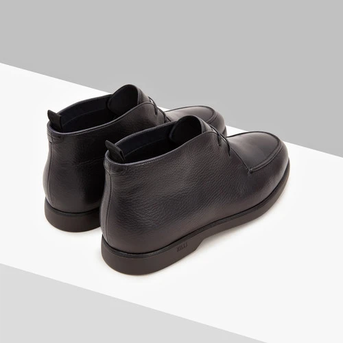 Derbies Hautes Noires En Daim, Détail Crocodile 3 Derbies Hautes Noires En Daim, Détail Crocodile – Image 3