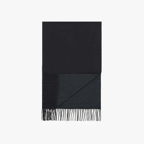 Foulard Frangé Marine Foncé Qaeter , "Northern Lights" (aurores Boréales) 2 Foulard Frangé Marine Foncé Qaeter , "Northern Lights" (aurores Boréales) – Image 2